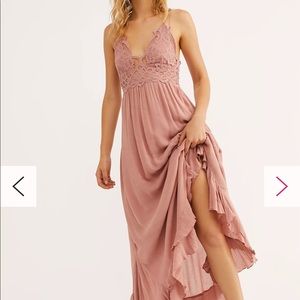Free People Adella Maxi Dress S Rose